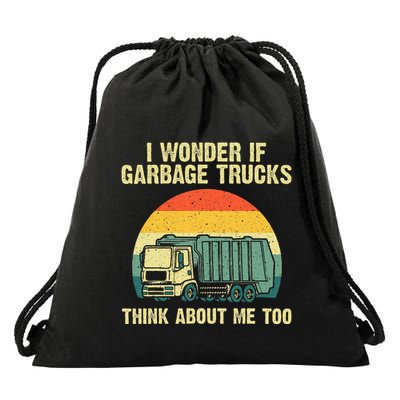 Cool Garbage Truck For Trash Waste Management Drawstring Bag