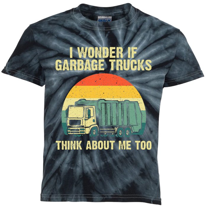 Cool Garbage Truck For Trash Waste Management Kids Tie-Dye T-Shirt