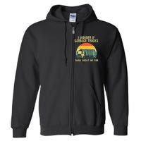 Cool Garbage Truck For Trash Waste Management Full Zip Hoodie