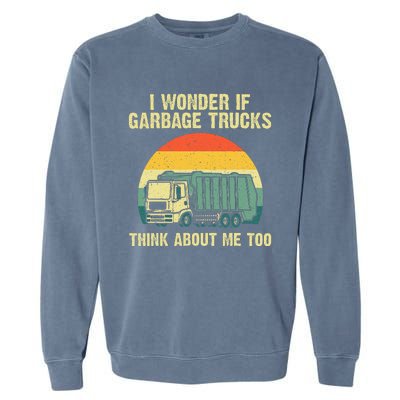 Cool Garbage Truck For Trash Waste Management Garment-Dyed Sweatshirt