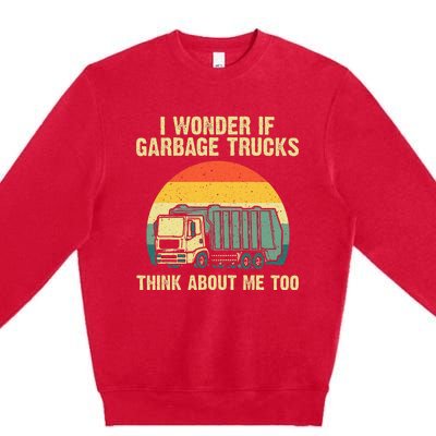 Cool Garbage Truck For Trash Waste Management Premium Crewneck Sweatshirt