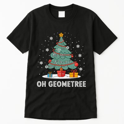 Christmas Geometry Teacher Xmas Math Equations Geometreetree Tall T-Shirt