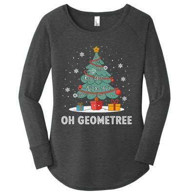 Christmas Geometry Teacher Xmas Math Equations Geometreetree Women's Perfect Tri Tunic Long Sleeve Shirt