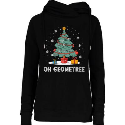 Christmas Geometry Teacher Xmas Math Equations Geometreetree Womens Funnel Neck Pullover Hood