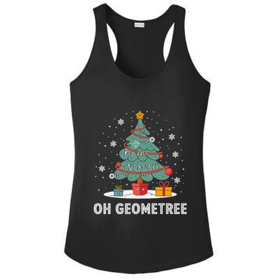 Christmas Geometry Teacher Xmas Math Equations Geometreetree Ladies PosiCharge Competitor Racerback Tank