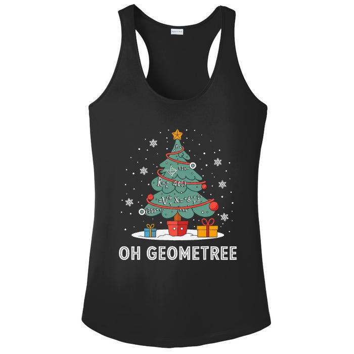 Christmas Geometry Teacher Xmas Math Equations Geometreetree Ladies PosiCharge Competitor Racerback Tank