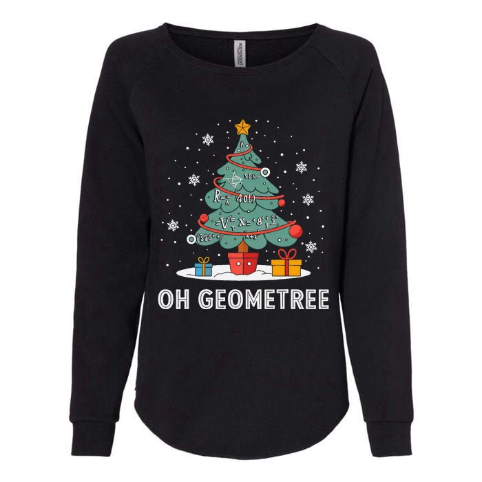 Christmas Geometry Teacher Xmas Math Equations Geometreetree Womens California Wash Sweatshirt