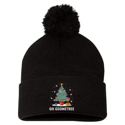 Christmas Geometry Teacher Xmas Math Equations Geometreetree Pom Pom 12in Knit Beanie