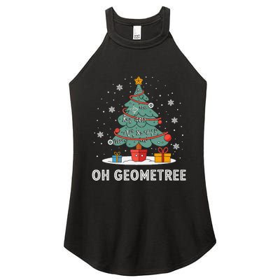 Christmas Geometry Teacher Xmas Math Equations Geometreetree Women's Perfect Tri Rocker Tank