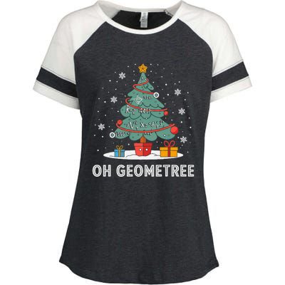 Christmas Geometry Teacher Xmas Math Equations Geometreetree Enza Ladies Jersey Colorblock Tee