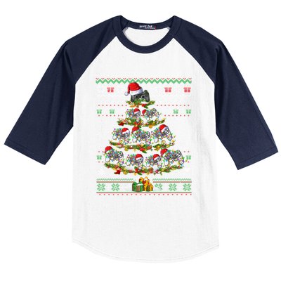 Christmas Gaming Tree Ugly Sweater Video Game Lover Holidays Gift Baseball Sleeve Shirt