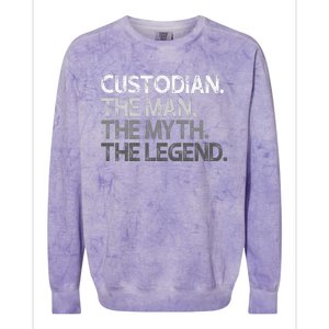 Custodian Gift The Man Myth Legend Colorblast Crewneck Sweatshirt