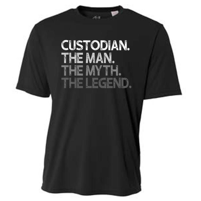 Custodian Gift The Man Myth Legend Cooling Performance Crew T-Shirt