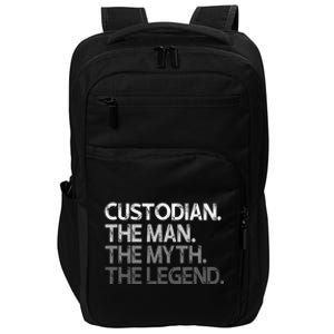 Custodian Gift The Man Myth Legend Impact Tech Backpack