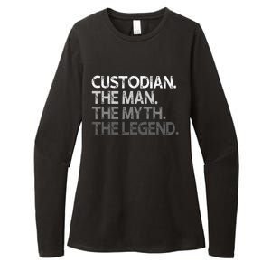 Custodian Gift The Man Myth Legend Womens CVC Long Sleeve Shirt