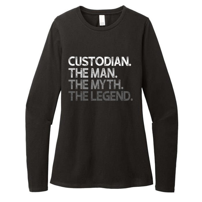 Custodian Gift The Man Myth Legend Womens CVC Long Sleeve Shirt