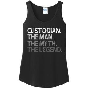 Custodian Gift The Man Myth Legend Ladies Essential Tank