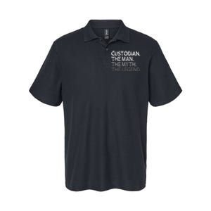 Custodian Gift The Man Myth Legend Softstyle Adult Sport Polo