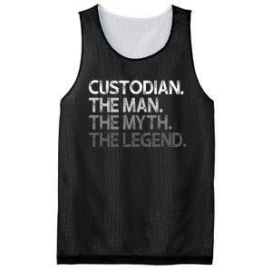 Custodian Gift The Man Myth Legend Mesh Reversible Basketball Jersey Tank