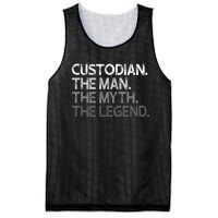 Custodian Gift The Man Myth Legend Mesh Reversible Basketball Jersey Tank