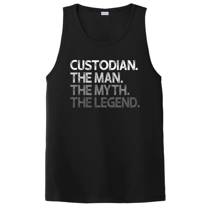 Custodian Gift The Man Myth Legend PosiCharge Competitor Tank