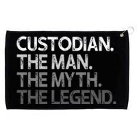 Custodian Gift The Man Myth Legend Grommeted Golf Towel