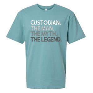 Custodian Gift The Man Myth Legend Sueded Cloud Jersey T-Shirt