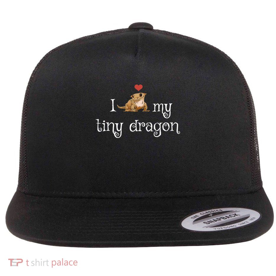Crested Gecko Tiny Dragon Gecko Lover Cute Crestie Lizard Gift Flat Bill Trucker Hat
