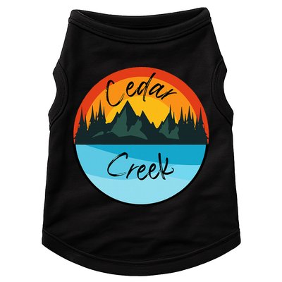 Camping Graphic Tee. Cedar Creek Graphic Tee. Doggie Tank