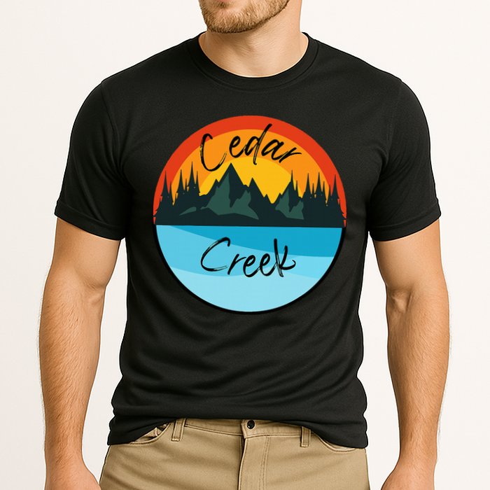 Camping Graphic Tee. Cedar Creek Graphic Tee. Performance Shirt