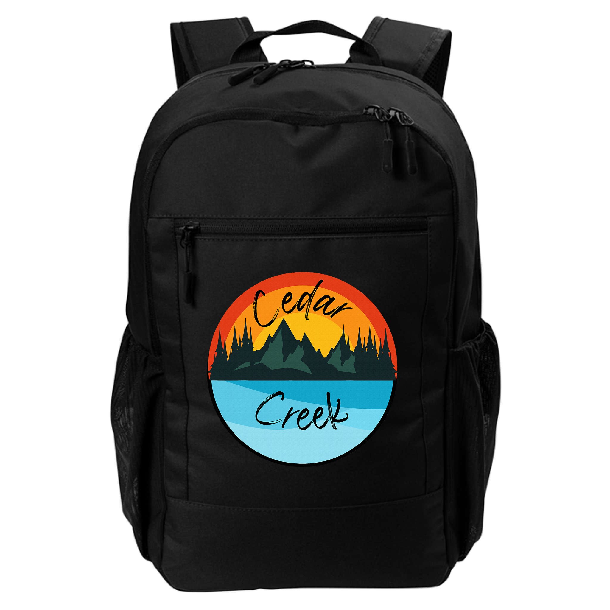 Camping Graphic Tee. Cedar Creek Graphic Tee. Backpack