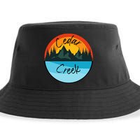 Camping Graphic Tee. Cedar Creek Graphic Tee. Sustainable Bucket Hat