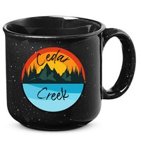 Camping Graphic Tee. Cedar Creek Graphic Tee. 15oz Campfire Ceramic Mug