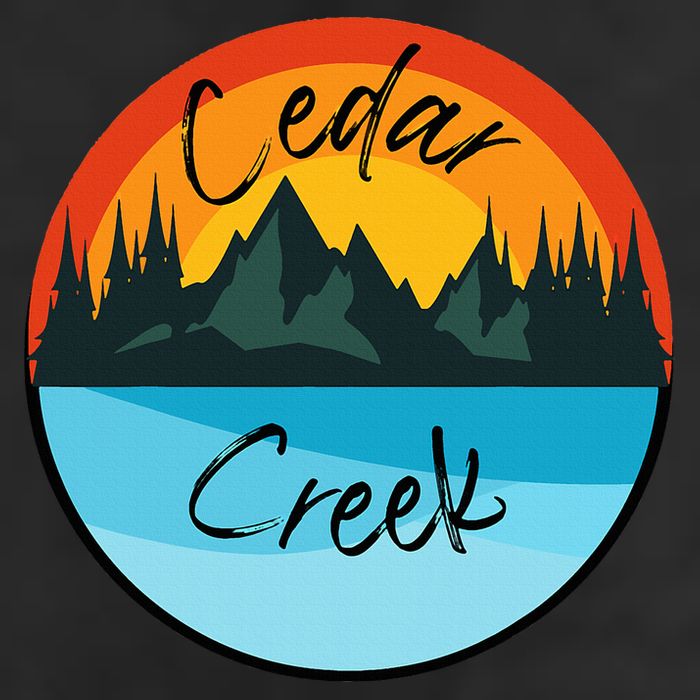 Camping Graphic Tee. Cedar Creek Graphic Tee. 15oz Campfire Ceramic Mug