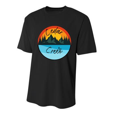 Camping Graphic Tee. Cedar Creek Graphic Tee. Youth Performance Sprint T-Shirt