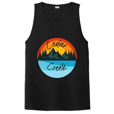 Camping Graphic Tee. Cedar Creek Graphic Tee. PosiCharge Competitor Tank