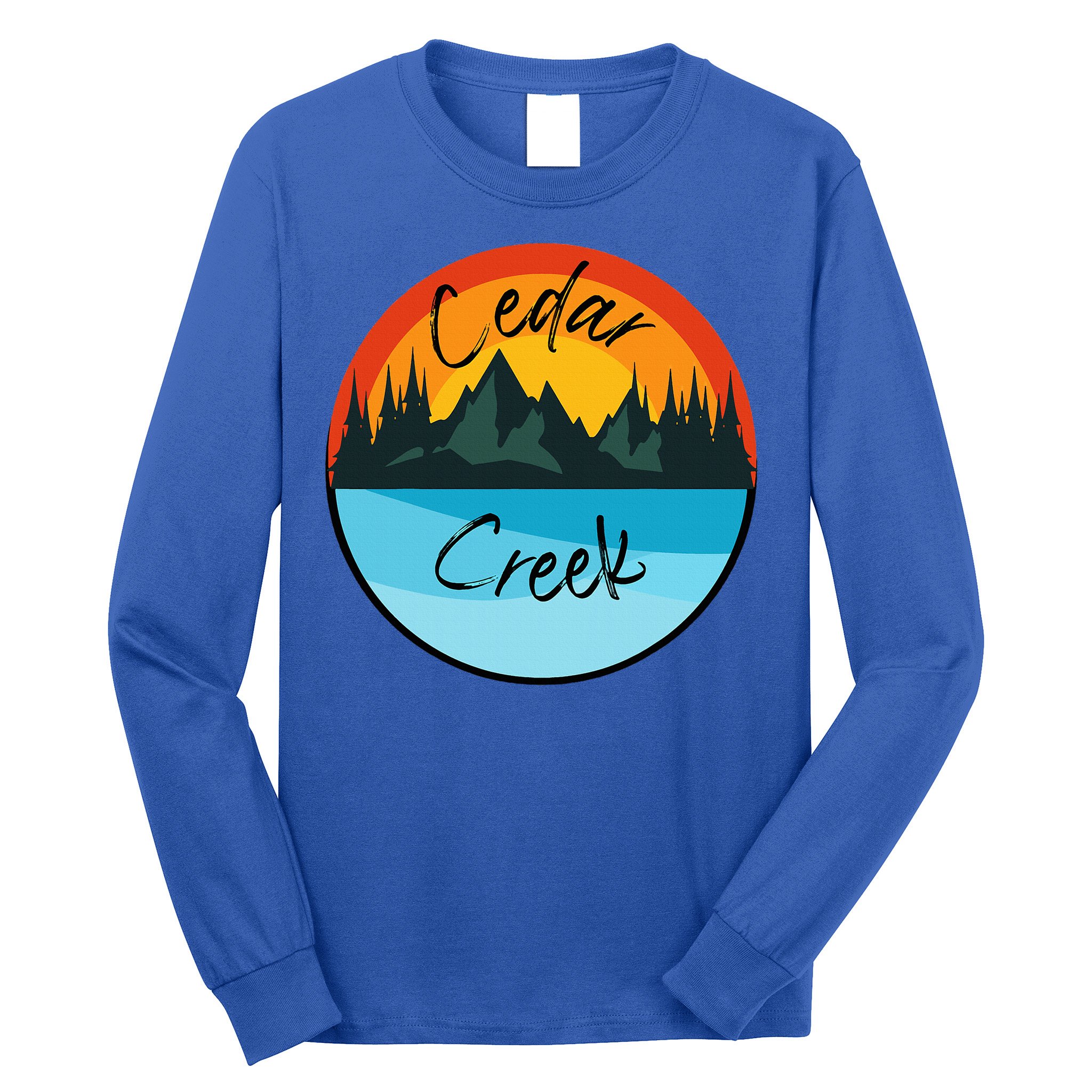 Camping Graphic Tee. Cedar Creek Graphic Tee. Long Sleeve Shirt