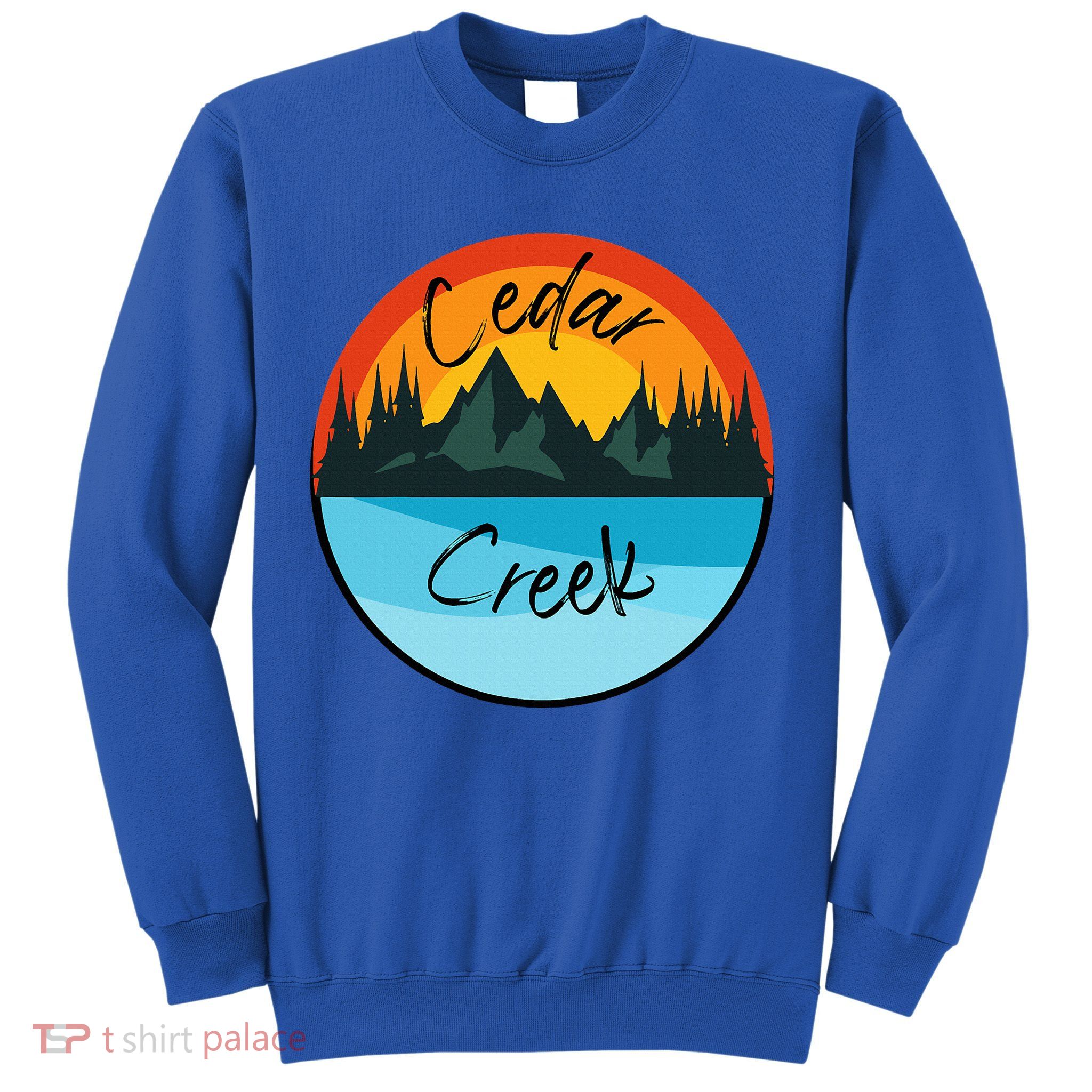 Camping Graphic Tee. Cedar Creek Graphic Tee. Sweatshirt