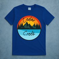Camping Graphic Tee. Cedar Creek Graphic Tee. T-Shirt