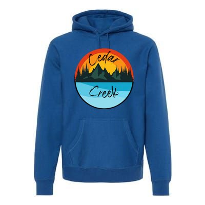 Camping Graphic Tee. Cedar Creek Graphic Tee. Premium Hoodie