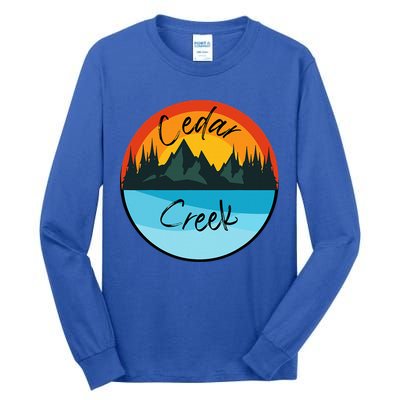 Camping Graphic Tee. Cedar Creek Graphic Tee. Tall Long Sleeve T-Shirt