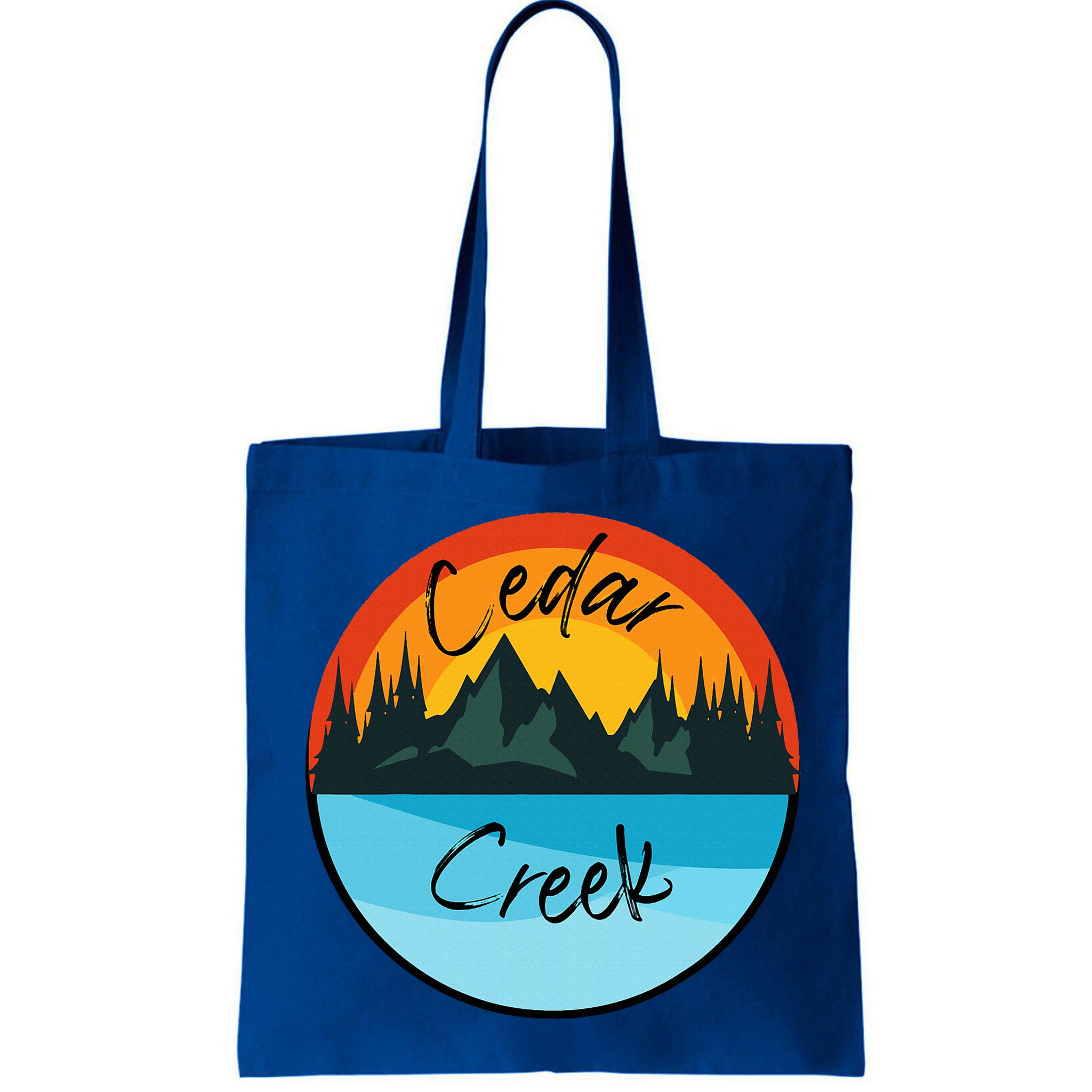 Camping Graphic Tee. Cedar Creek Graphic Tee. Bag