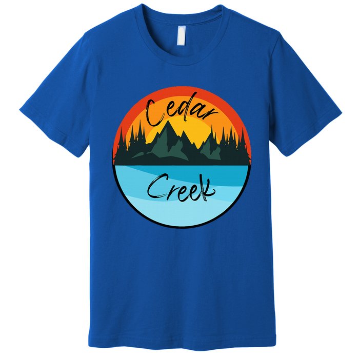 Camping Graphic Tee. Cedar Creek Graphic Tee. Premium T-Shirt