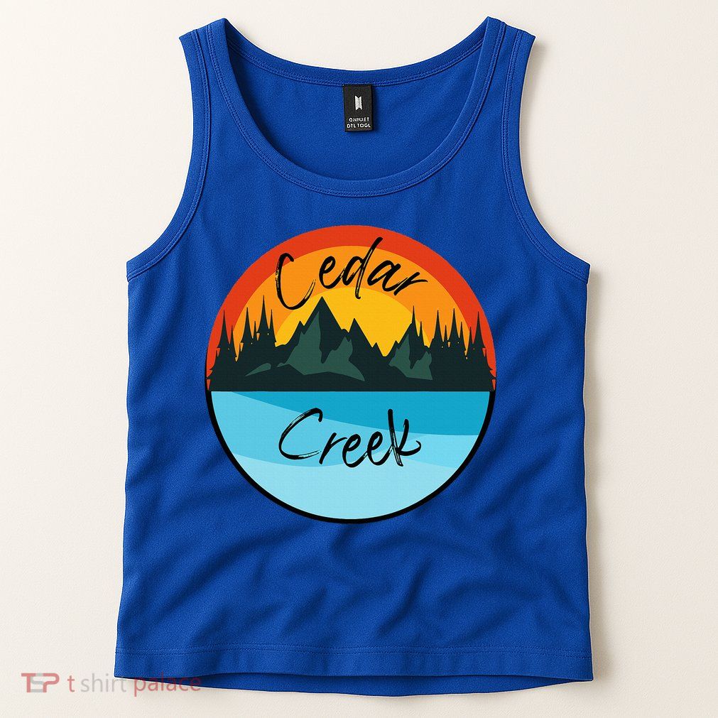 Camping Graphic Tee. Cedar Creek Graphic Tee. Tank Top