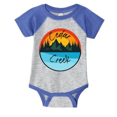 Camping Graphic Tee. Cedar Creek Graphic Tee. Infant Baby Jersey Bodysuit