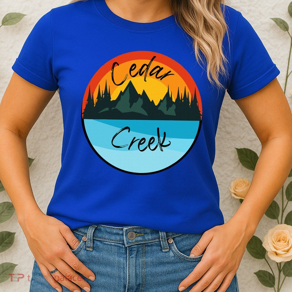 Camping Graphic Tee. Cedar Creek Graphic Tee. Womens T-Shirt