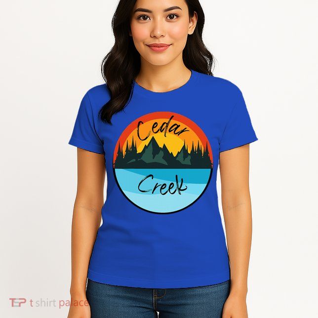 Camping Graphic Tee. Cedar Creek Graphic Tee. Womens T-Shirt