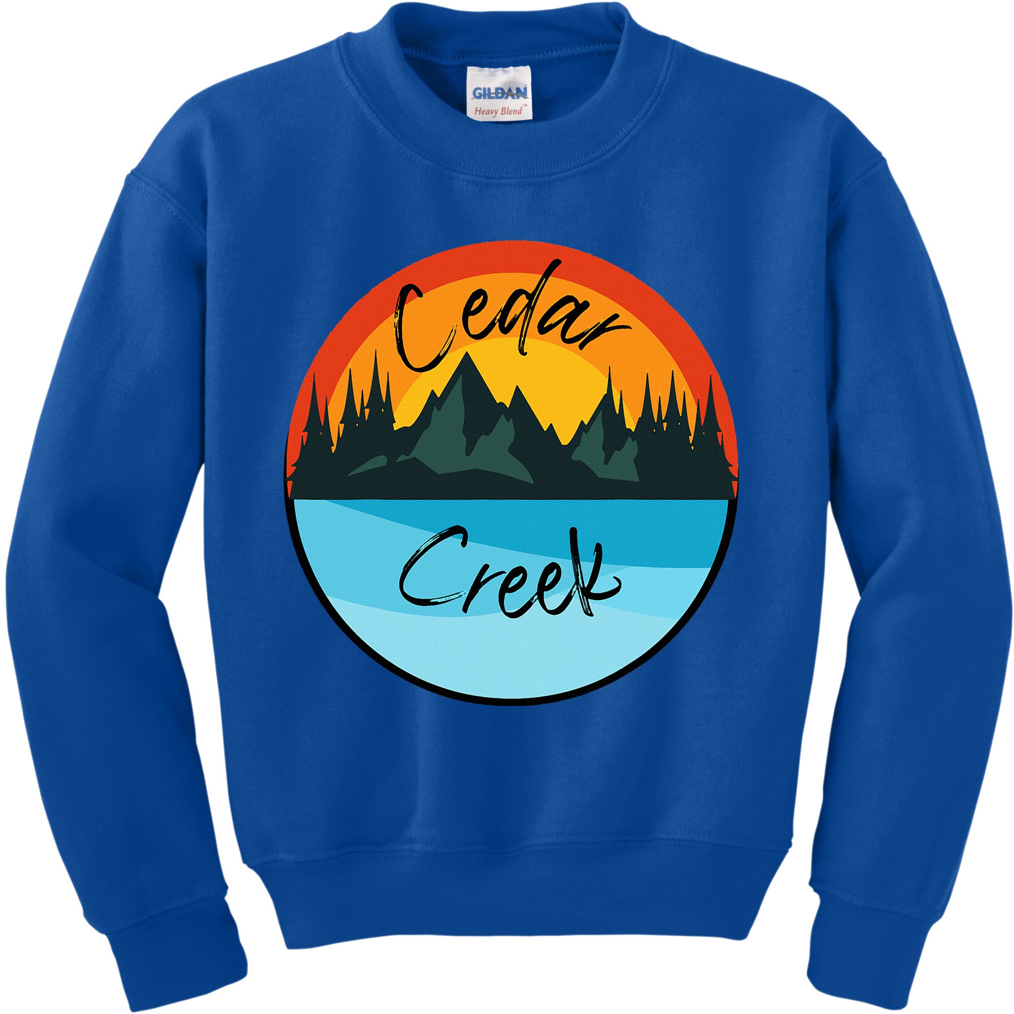 Camping Graphic Tee. Cedar Creek Graphic Tee. Kids Sweatshirt