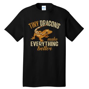 Crested Gecko Tiny Dragons Make Everything Better Tall T-Shirt