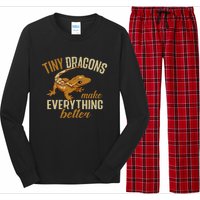 Crested Gecko Tiny Dragons Make Everything Better Long Sleeve Pajama Set